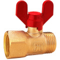 J2009 allum handle chromé en laiton mini ball cock valves métrique